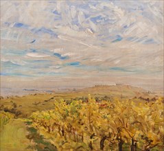 Early Autumn in the Palatinate. Vineyards near Neukastel, 1927. Artist: Slevogt, Max (1868-1932)