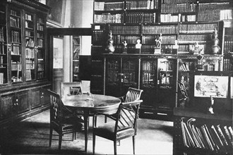 Ostafyevo Estate. The study and the library of Prince Andrei Vyazemsky, End of 19th century. Artist: Anonymous