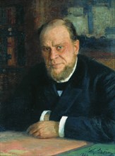 Portrait of the lawyer and author Anatoli Fyodorovich Koni (1844-1927), 1898. Artist: Repin, Ilya Yefimovich (1844-1930)