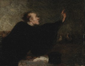 A trial lawyer, 1853-1854. Artist: Daumier, Honoré (1808-1879)