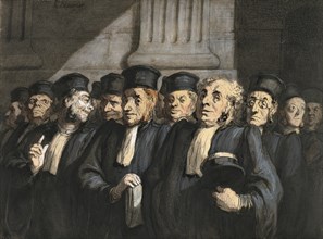 The Lawyers for the Prosecution, Early 1860s. Artist: Daumier, Honoré (1808-1879)