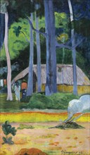 Hut under Trees (Cabane sous les arbres), 1892. Artist: Gauguin, Paul Eugéne Henri (1848-1903)