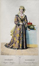 Elizabeth of Luxembourg (1409-1442), Queen of Bohemia, 1828. Artist: Kriehuber, Josef (1800-1876)