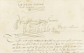 Autograph Letter by Queen Elizabeth I to Mary, Queen of Scots, 1584. Artist: Historic Object
