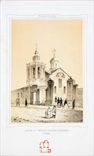 Church of St Nicholas the miracle worker Red Jingle in Moscow, 1847-1848. Artist: Martynov, Nikolai Alexandrovich (1820-1895)