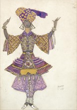 Costume design for the Ballet Blue God by R. Hahn, 1911. Artist: Bakst, Léon (1866-1924)