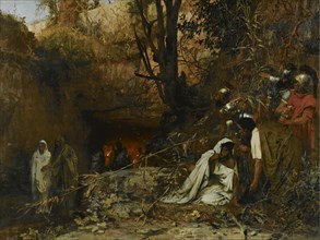 Christian persecutors at the entrance to the catacombs, 1874. Artist: Siemiradzki, Henryk (1843-1902)