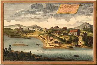 View of Beryozovo from the Sosva River, 1760. Artist: Bellin, Jacques Nicolas (1703-1772)