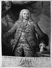 Count Jean Armand de L'Estocq (1692-1767). Artist: Stenglin, Johann (1715-1770)