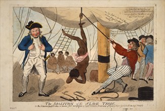 The Abolition of the Slave Trade, Or the inhumanity of dealers in human flesh exemplified in Captn.  Artist: Cruikshank, Isaac Robert (1789-1856)