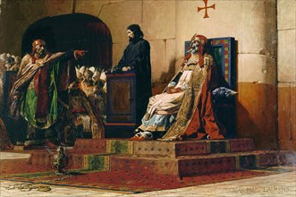 Pope Formosus and Stephen VII, 1870. Artist: Laurens, Jean-Paul (1838-1921)