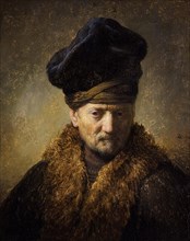 Portrait of an old man with fur hat, 1630. Artist: Rembrandt van Rhijn (1606-1669)