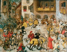 Knight Tournament, ca 1509-1510. Artist: Schäufelin, Hans (c. 1480/85-1540)