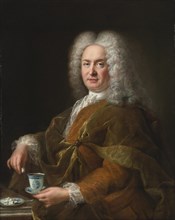 Portrait of a gentleman holding a cup of chocolate. Artist: Belle, Alexis Simon (1674-1734)
