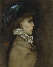 Portrait of the actress Sarah Bernhardt (1844-1923), 1870. Artist: Doré, Gustave (1832-1883)