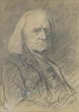 Portrait of Franz Liszt (1811-1886), 1886. Artist: Munkácsy, Mihály (1844-1900)