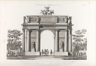 Triumphal Arch. From: Recueil des façades des principaux monuments construits à St.-Pétersbourg, 180 Artist: Thomas de Thomon, Jean François (1754-1813)