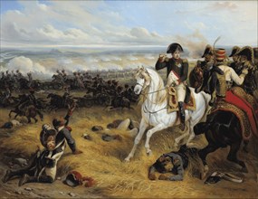 Napoleon in the Battle of Wagram, 1841. Artist: Bellangé, Hippolyte (1800-1866)