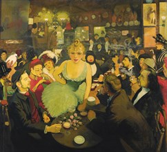 In the Aristide Bruant's Montmartre club Le Mirliton, 1886-1887. Artist: Anquetin, Louis (1861-1932)