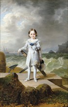 Portrait of Prince Napoléon Louis Bonaparte (1804-1831), c. 1810. Artist: Kinson, François-Joseph (1770-1839)