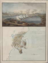 View and Map of the Affair at Ratan, on August 20, 1809, 1809. Artist: Gillberg, Carl Gustaf (1774-1855)