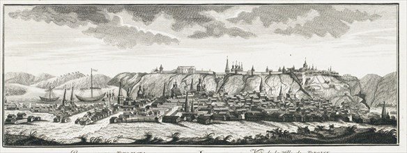 View of Tobolsk, ca 1735. Artist: Lürsenius, Johann Wilhelm (1704-1771)