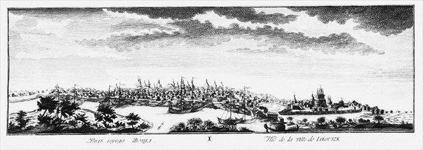 View of Yakutsk, ca 1735. Artist: Lürsenius, Johann Wilhelm (1704-1771)