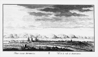 View of Nerchinsk, ca 1735. Artist: Lürsenius, Johann Wilhelm (1704-1771)