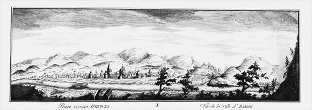 View of Ilimsk, ca 1735. Artist: Lürsenius, Johann Wilhelm (1704-1771)
