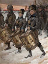 March of the Pori Regiment (Porilaisten Marssi), 1892. Artist: Edelfelt, Albert Gustaf Aristides (1854-1905)