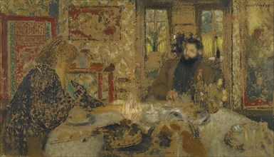 Lunch. Misia and Cipa at Villeneuve, 1897. Artist: Vuillard, Édouard (1868-1940)