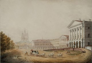 The Smolny Institute for Noble Maidens in Saint Petersburg, 1823. Artist: Galaktionov, Stepan Philippovich (1779-1854)