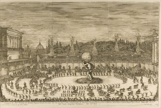 Il mondo festeggiante, balletto a cavallo on the occasion of the wedding of Cosimo de' Medici with M Artist: Della Bella, Stefano (1610-1664)