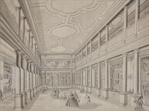 Library of the Academy of Sciences in the Kunstkammer, Early 19th century. Artist: Anonymous