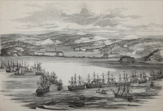 The British-French squadron in Sevastopol, ca 1855. Artist: Anonymous