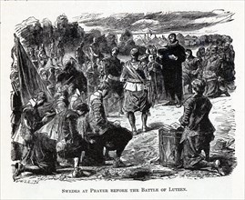 Swedes at Prayer before the Battle of Lützen, 1882. Artist: Anonymous