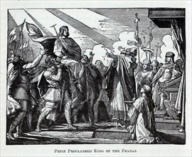 Pepin Proclaimed King of the Franks, 1882. Artist: Anonymous