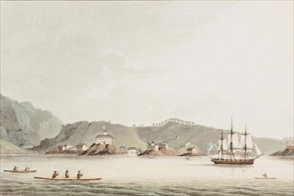 Illustration from A Voyage Round the World In the Years 1803-06, in the Ship Neva, 1814. Artist: Lisyansky, Yuri Fyodorovich (1773-1837)