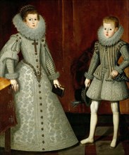 The Infante Philip, later King Philip IV of Spain (1605-1665) and his sister Anne of Austria (1601-1 Artist: González y Serrano, Bartolomé (1564-1627)