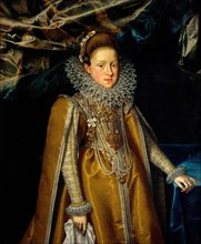 Portrait of Archduchess Maria Maddalena of Austria (1587-1631), Grand Duchess of Tuscany, ca 1604. Artist: Pourbus, Frans, the Younger (1569-1622)