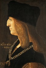 Portrait of Emperor Maximilian I (1459-1519). Artist: De Predis, Giovanni Ambrogio (1455-1509)