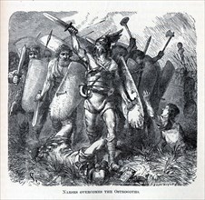 Narses Overcomes the Ostrogoths, 1882. Artist: Tegetmeyer, August Heinrich Ferdinand (1844-1912)