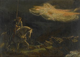 Sir Galahad. The Quest for the Holy Grail. Artist: Hughes, Arthur (1832-1915)