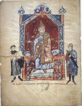 Matilda of Tuscany (From: Vita Mathildis di Donizone di Canossa), Between 1111 and 1115. Artist: Donizone di Canossa (active Early 12th cen.)