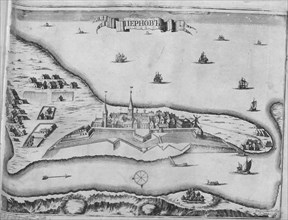 View of the Siege of Pärnu on August 1710, 1715. Artist: Pickaert, Pieter (ca 1670-1737)
