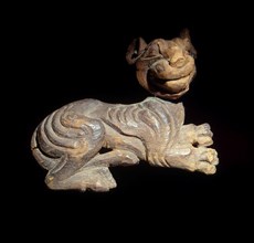 Lying Tiger. Plaque, 5th-4th century BC. Artist: Ancient Altaian, Pazyryk Burial Mounds