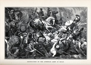 Destruction of the Athenian Army in Sicily, 1882. Artist: Vogel, Hermann (1854-1921)