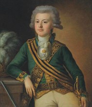 Portrait of Yakov Ivanovich Likhachov, Podporuchik of the Semyonovsky Life-Guards Regiment, 1792. Artist: Kamezhenkov, Ermolay Dementyevich (1760-1818)