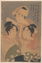 The Niwaka Performers, c. 1795. Artist: Utamaro, Kitagawa (1753-1806)