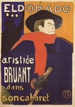 Eldorado, Aristide Bruant (Poster), 1892. Artist: Toulouse-Lautrec, Henri, de (1864-1901)